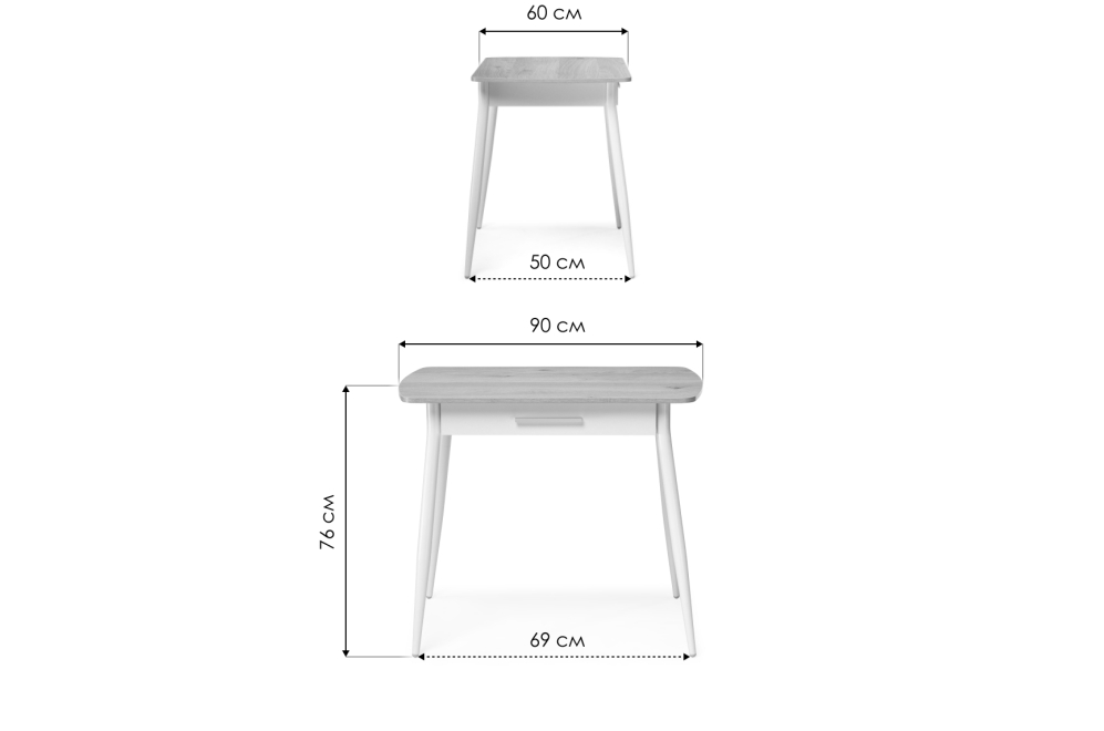 Стол Ревари эврика / белый