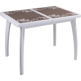 Стол Шарди ПР белый / плитка 44 / ножка 07 белый