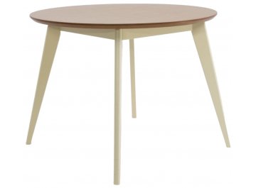 Деревянный стол Сканди К 100 слоновая кость / натуральное дерево