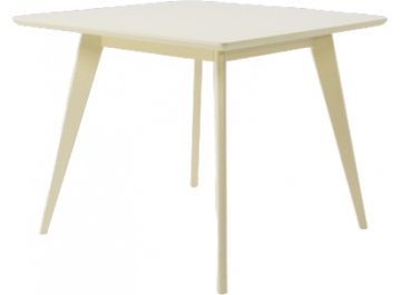 Стол из массива дерева Сканди М 90 орех слоновая кость