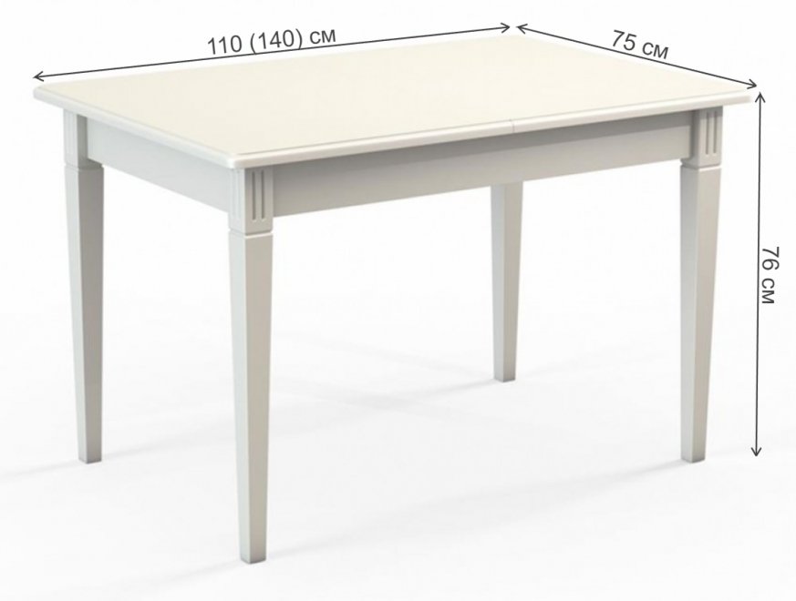 Стол Соболь 1100/М слоновая кость