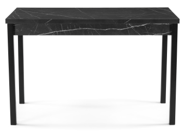 Раздвижной стол Оригон 120(160)х70 файерстоун / черный матовый