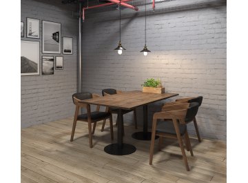 Обеденный стол VAST-120 белый/черный