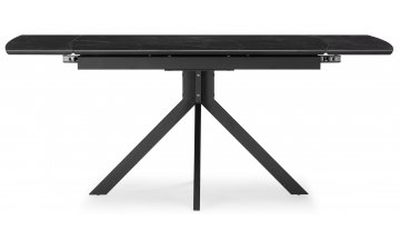 Керамический стол Катчел 120(180)x80 черный мрамор / черный