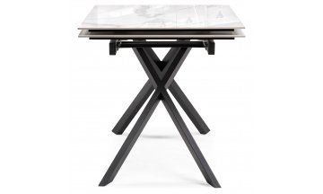 Керамический стол Хилбри 140(200)х80х76 statuario cara / черный