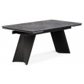 Керамический стол Вейв 160(220)х89х75 серый мрамор baolai / черный