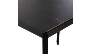 Керамический стол Айлин 1Р черный мрамор / черный