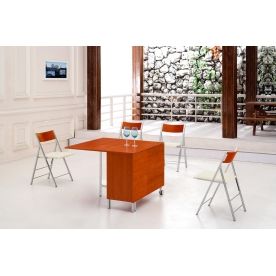 (НЕ АКТИВЕН, нет в прайсе) Обеденная группа "стол 2208 вишня и 4 стула 3332" (ES)