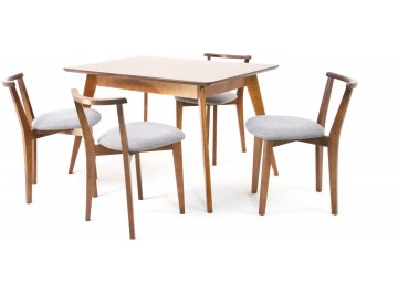 Обеденная группа Сканди Франк 120 серый / орех / орех