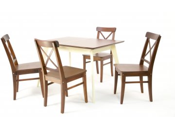 Складной стол Сканди Ингольф 120 натуральное дерево / натуральное дерево