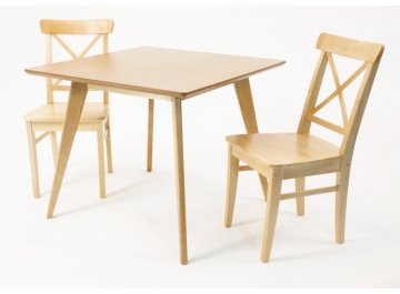 Обеденный стол Сканди Ингольф М 90 натуральное дерево