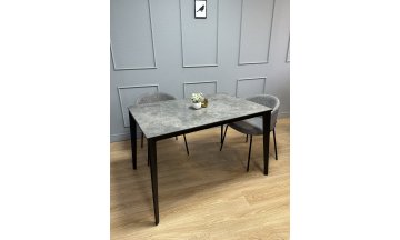 Керамический стол KR1200 серый глянец / черный