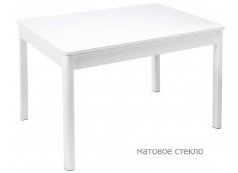Стол Lionel белый / экстра белое матовое стекло