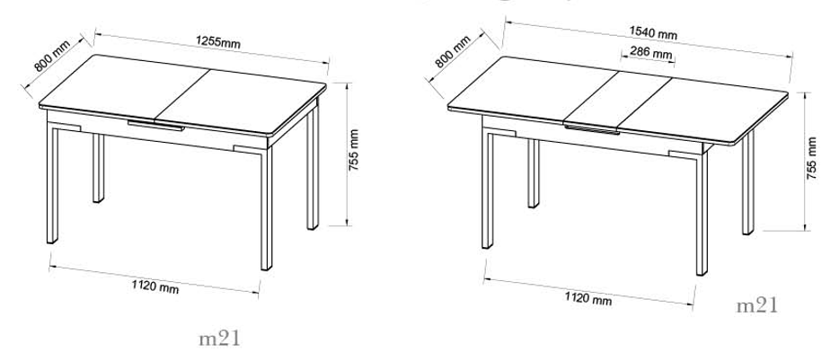 Стол обеденный M21 раскладной cappuccino