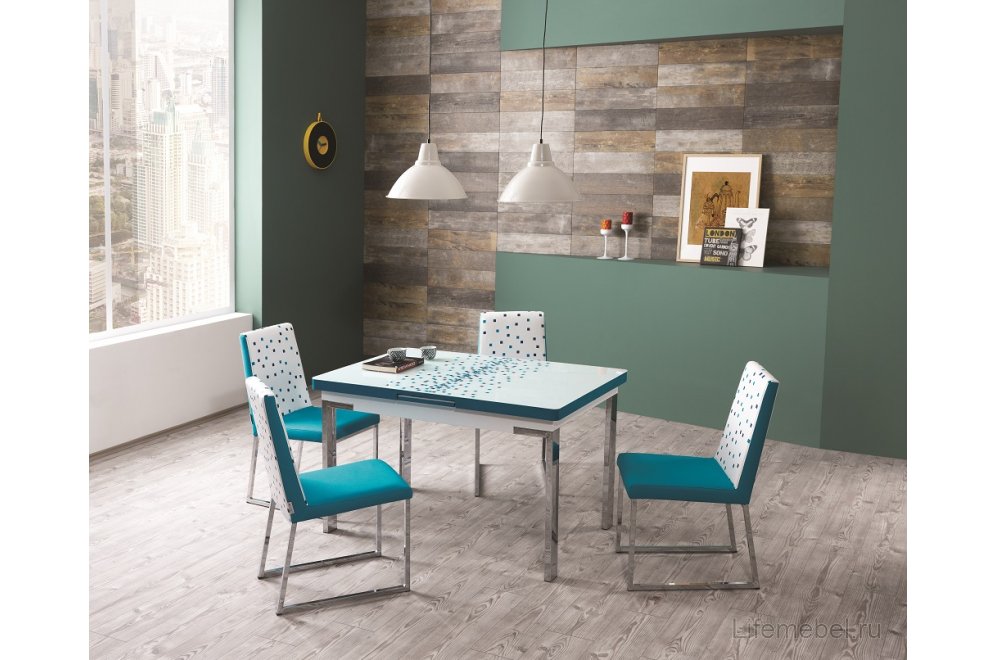 Стол обеденный M21 раскладной turquoise
