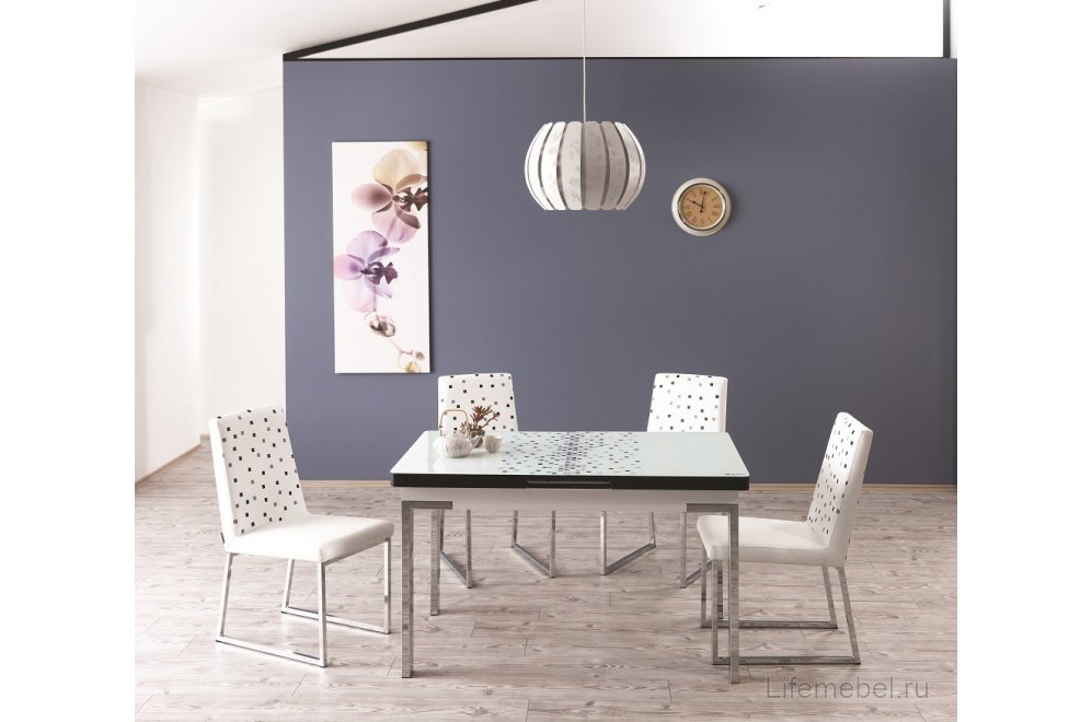 Стол обеденный M21 раскладной white