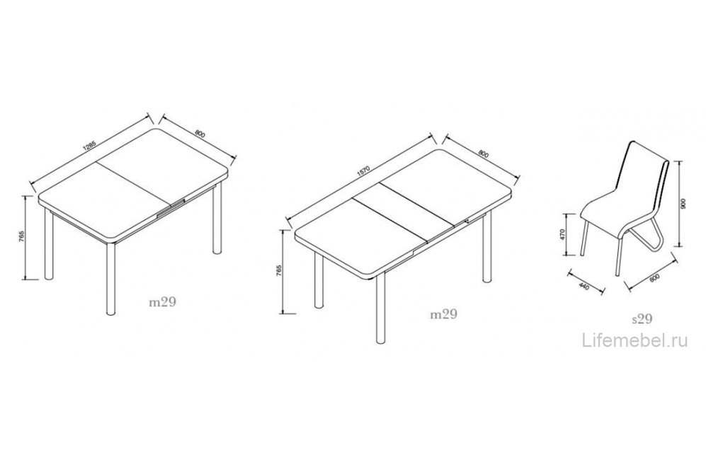 Стол обеденный M28 раскладной brown