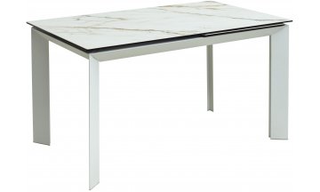 Керамический стол Cremona 140 KL-61 контрастный мрамор / белый