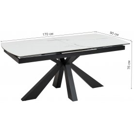 Стеклянный стол Rovigo 170 high gloss statuario