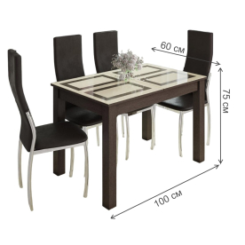 Стеклянный стол Бруно 1000 х 600