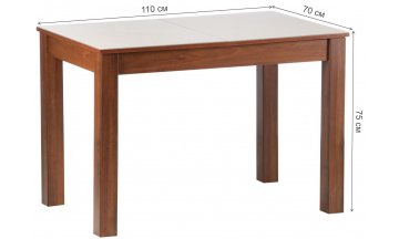 Стеклянный стол Бруно 1100 х 700