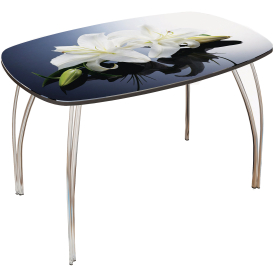 Стеклянный стол Лотос 1200 х 800