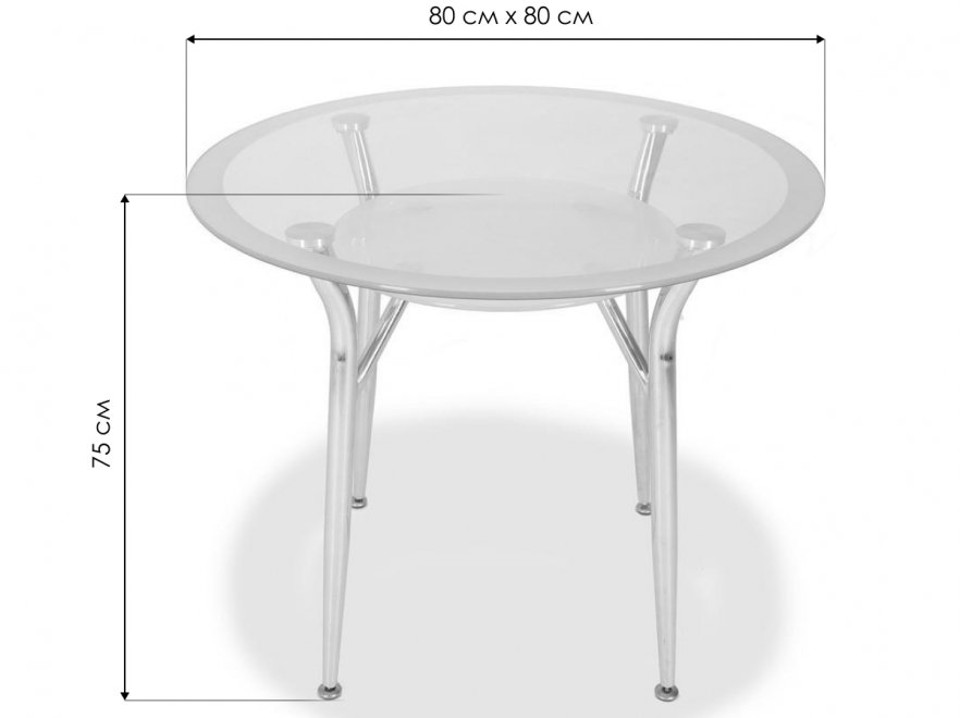 Стеклянный стол Osric 80 black