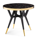 Стол Selina 80х72 black / gold  - Уцененный экземпляр