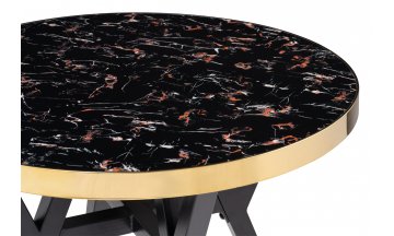 Деревянный стол Selina 80х72 black / gold