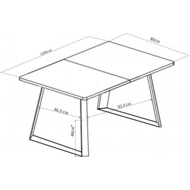 Стеклянный стол Танго ПР-1 ВН ст-БЛ 91-1 ЧР