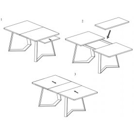 Стеклянный стол Танго ПР-1 ВН ст-БЛ 92-1 ЧР