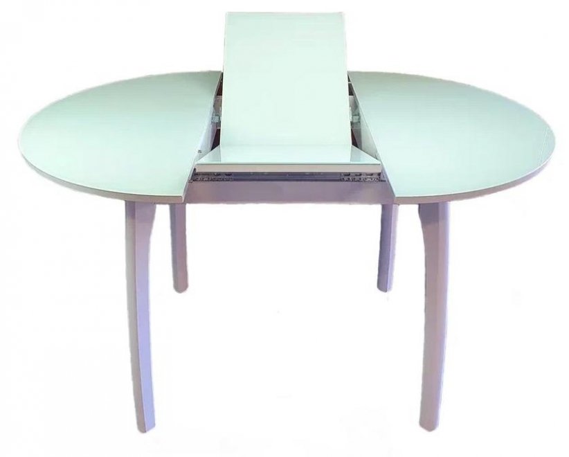 Стеклянный стол Лемур 1 белый матовый