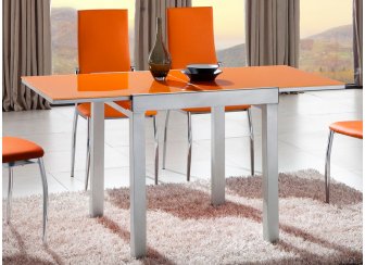 Стол МТ 4001 оранжевое стекло