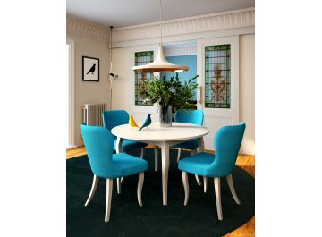 Обеденный стол Джой 1000 белый сатин / венге