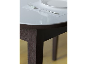 Обеденный стол Джой 1300 белый сатин / венге