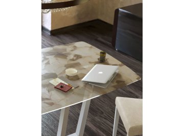 Обеденный стол KENNER X1400 венге/стекло триплекс листья