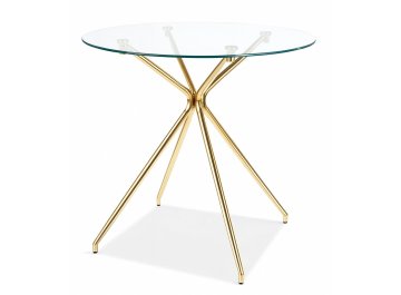 Обеденный стол Azalia прозрачный / золотой