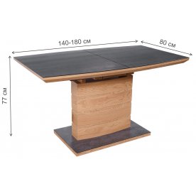 Стеклянный стол Concord 140-180/80/77