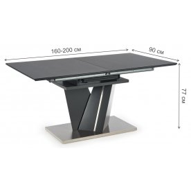Стеклянный стол Salvador 160-200/90/77