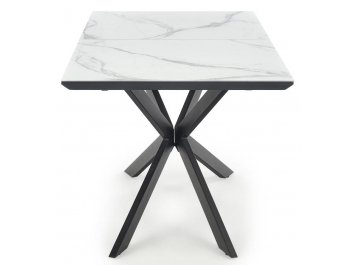 Раздвижной стол Орси 160-200/90/76 белый мрамор / темно-серый / черный