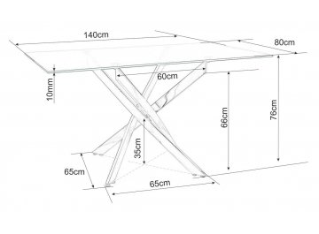Стеклянный стол Spiral II 140/80