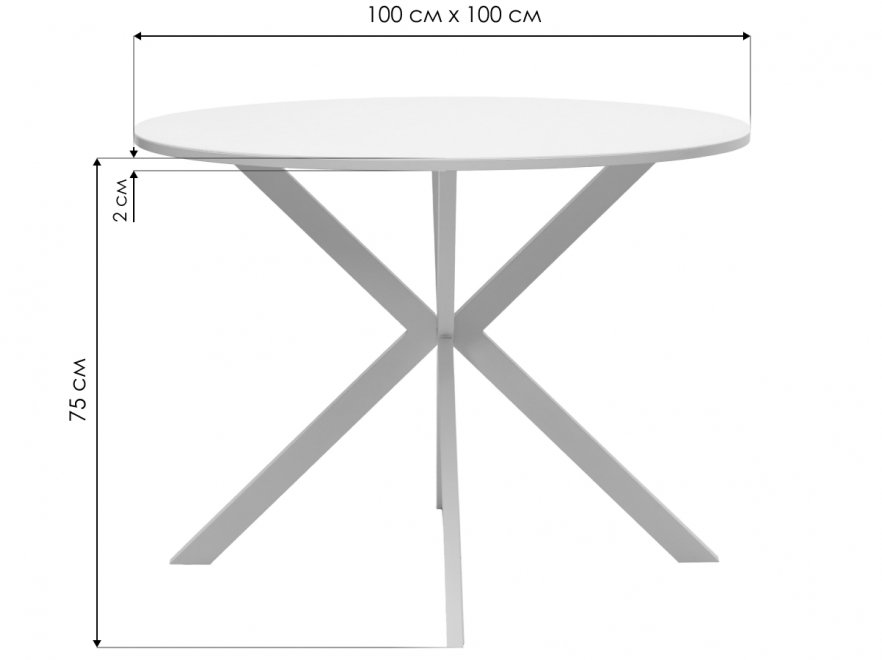 Стеклянный стол Вега D100 черный