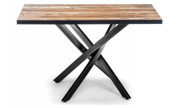 Стол деревянный обеденный Дэй дуб юкон / черный