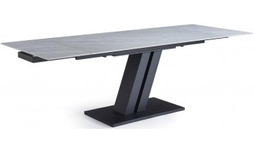 Керамический стол Allore 160 см серая керамика / черный