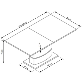 Стол на тумбе Nobel