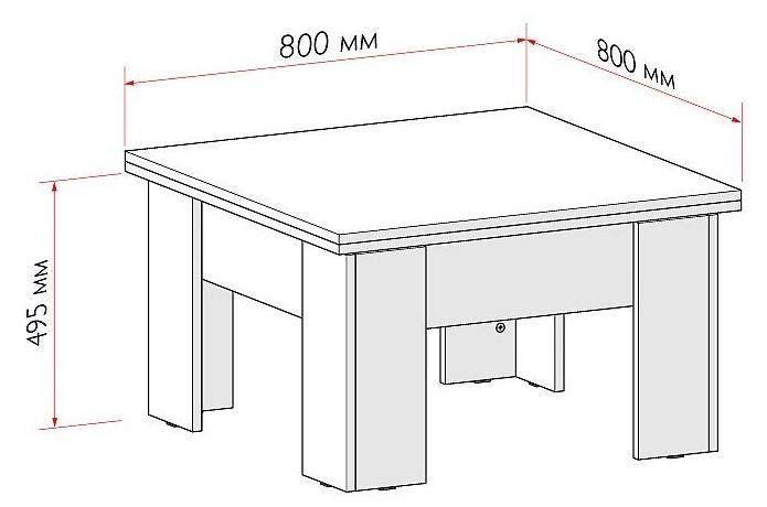 Стол-трансформер 093-0095 ЛДСП дуб сонома
