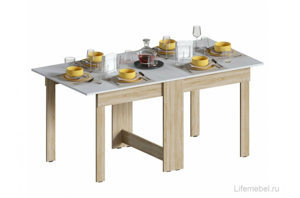 Стол-книжка СТК-8 дуб сонома / белый