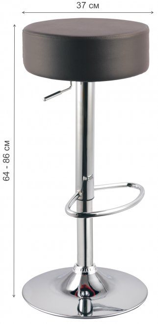 Барный стул A042 черный / хром