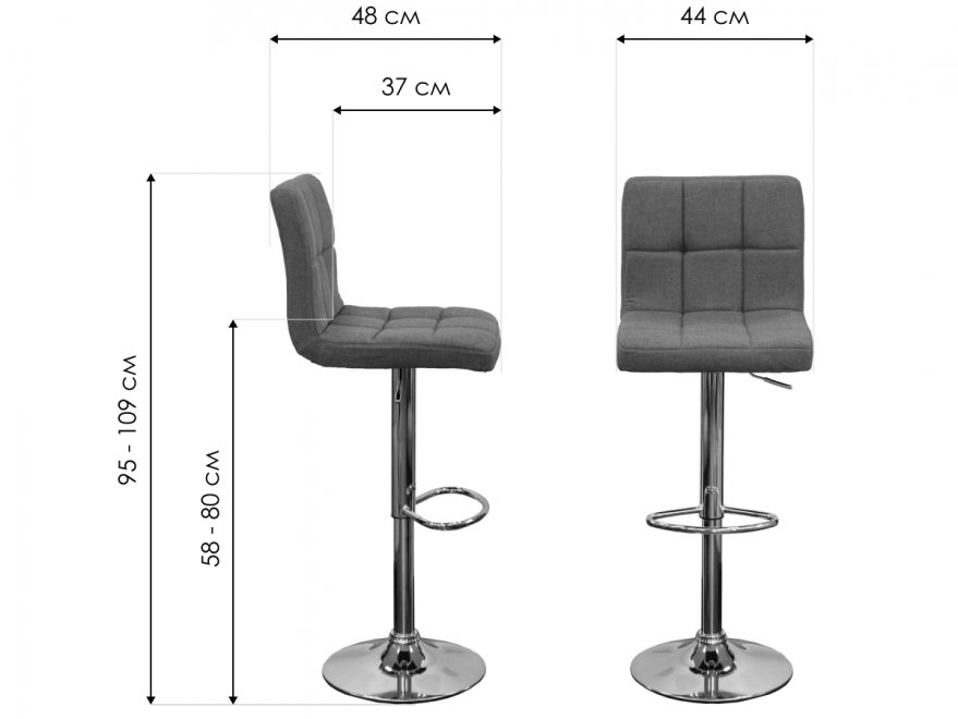 Барный стул Logos экокожа черный