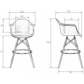 Барный стул 620MPP-LMZL Daw Bar
